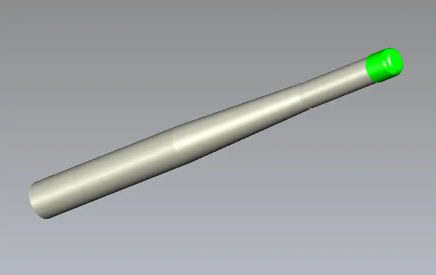 A cad drawing of a solid carbide mold and die end mill.