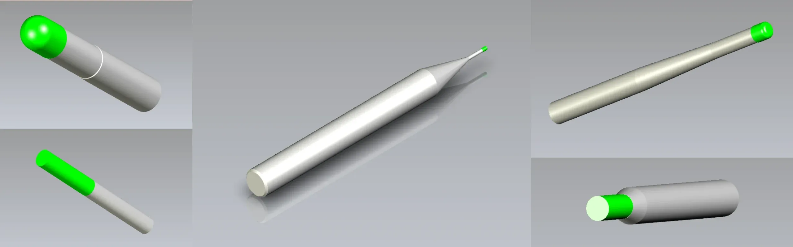CAD Drawings of Solid Carbide End Mills